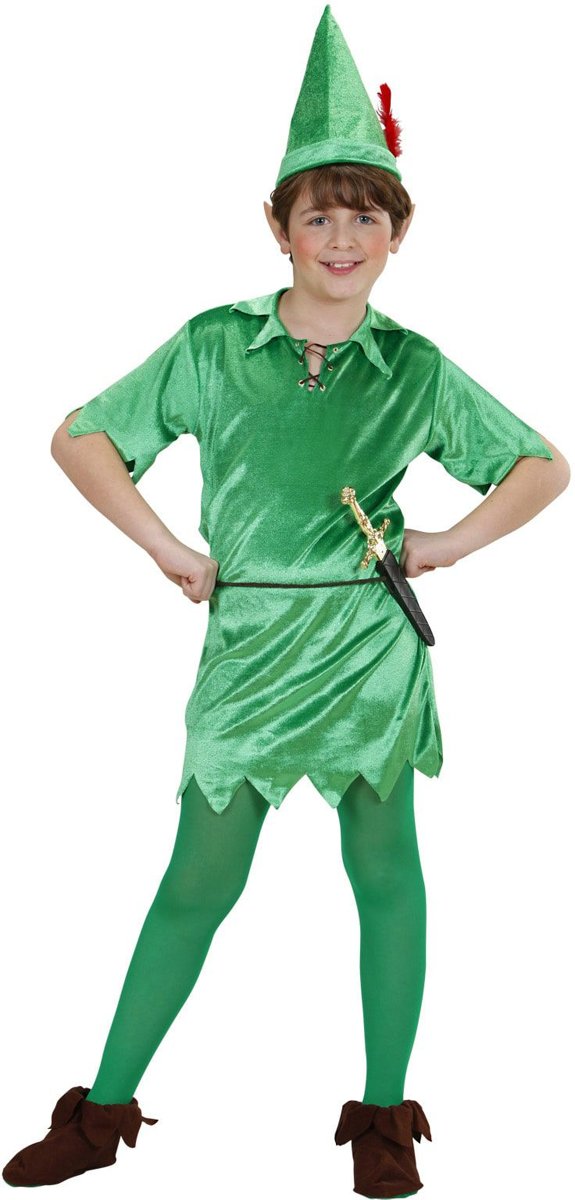 Peter Pan Kostuum | Peter Pan | Jongen | Maat 128 | Carnaval kostuum | Verkleedkleding